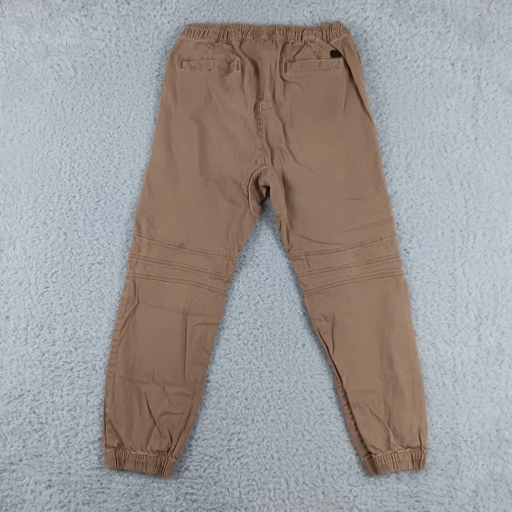 Steve's Jeans Moto Jogger‎ Pants Boys 14 L Tan Excellent Ribbed Biker Streetwear